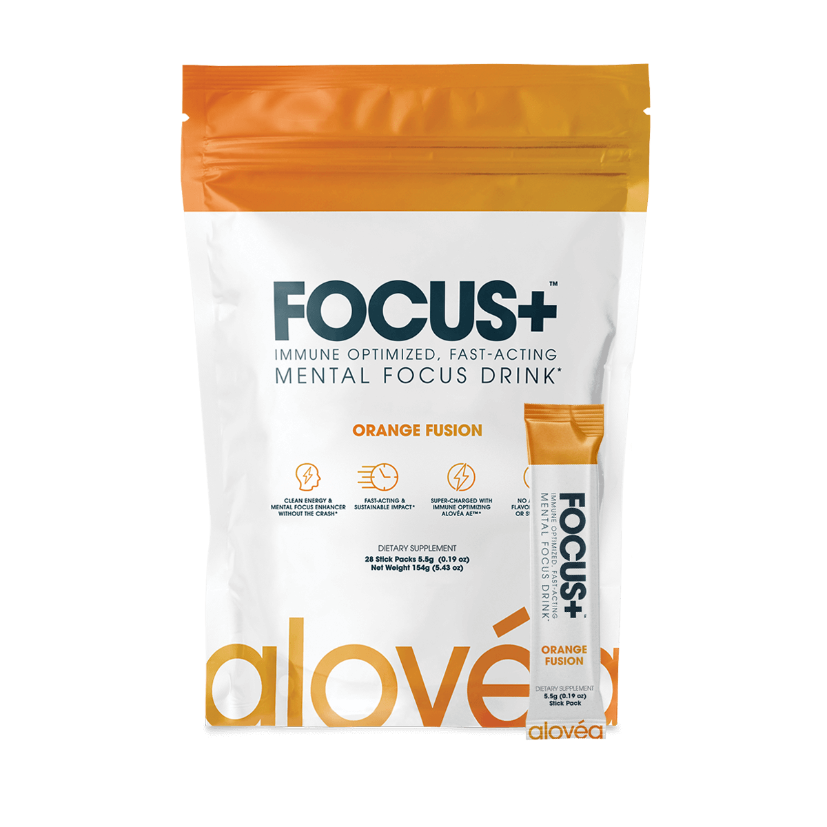 Alovea - Focus+ Orange Fusion Drink Powder