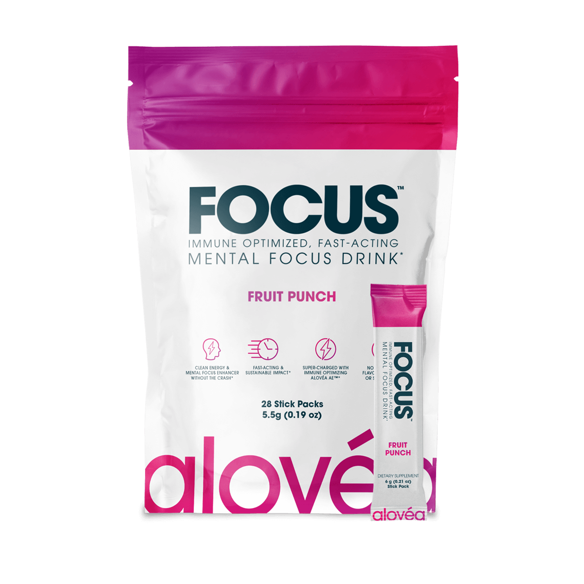 Alovea - Focus+ Fruit Punch Drink Powder