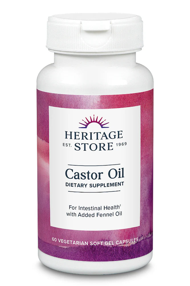 Heritage Store Castor Oil 60 Capsules