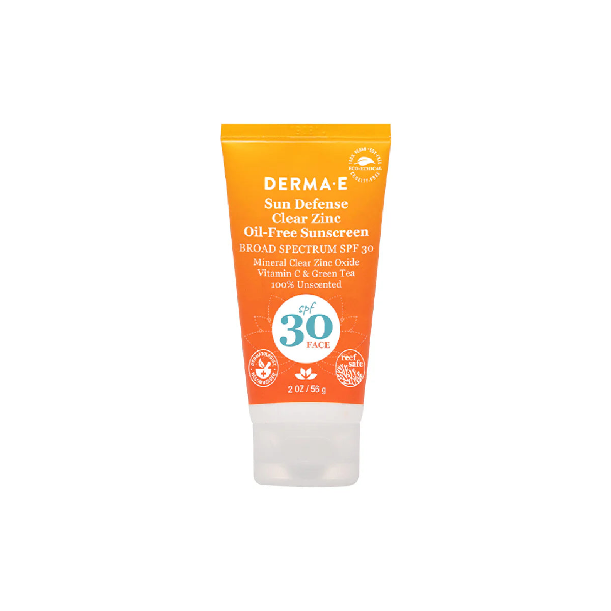 DERMA.E Sun Defense Clear Zinc Mineral Oil Free Sunscreen SPF30 - For Face