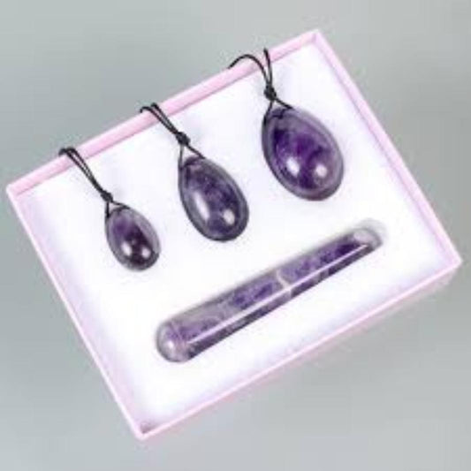 Yoni Eggs and Wand -AMETHYST
