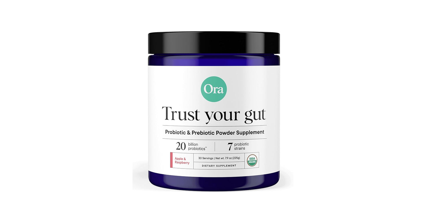 Ora Trust Your Gut Probiotic and Prebiotic Powder Supplement