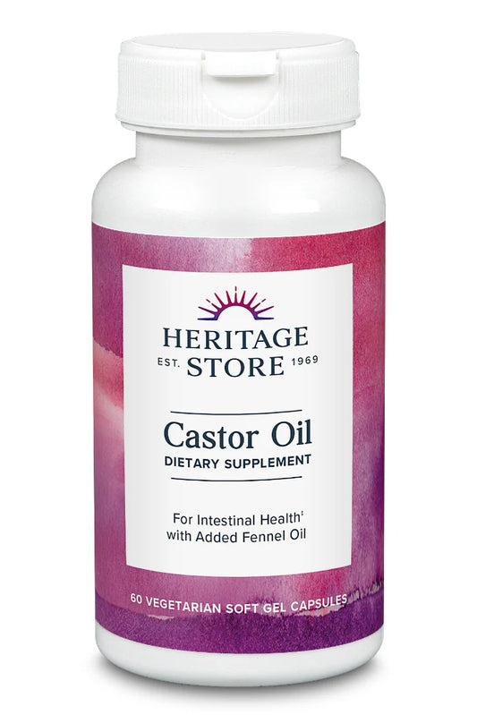 Heritage Store Castor Oil 60 Capsules