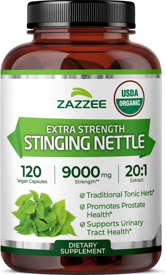 Zazzee-Extra Strength Stinging Nettle 120 vegan capsules