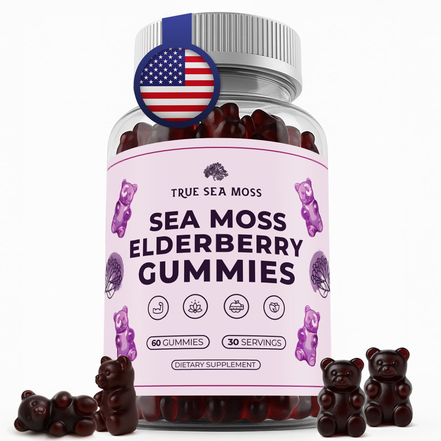 True Sea Moss-Sea Moss and Elderberry Gummies