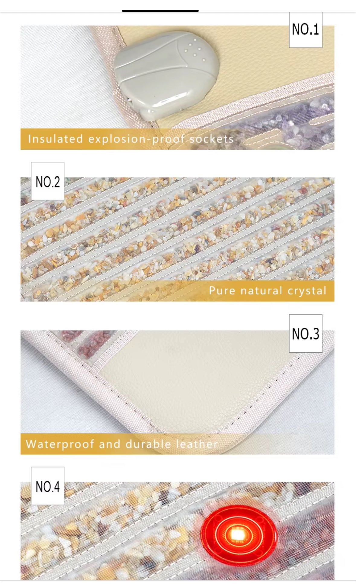 Infrared Chakra Crystal, PEMF, ION Healing bed & Crystal Pillow